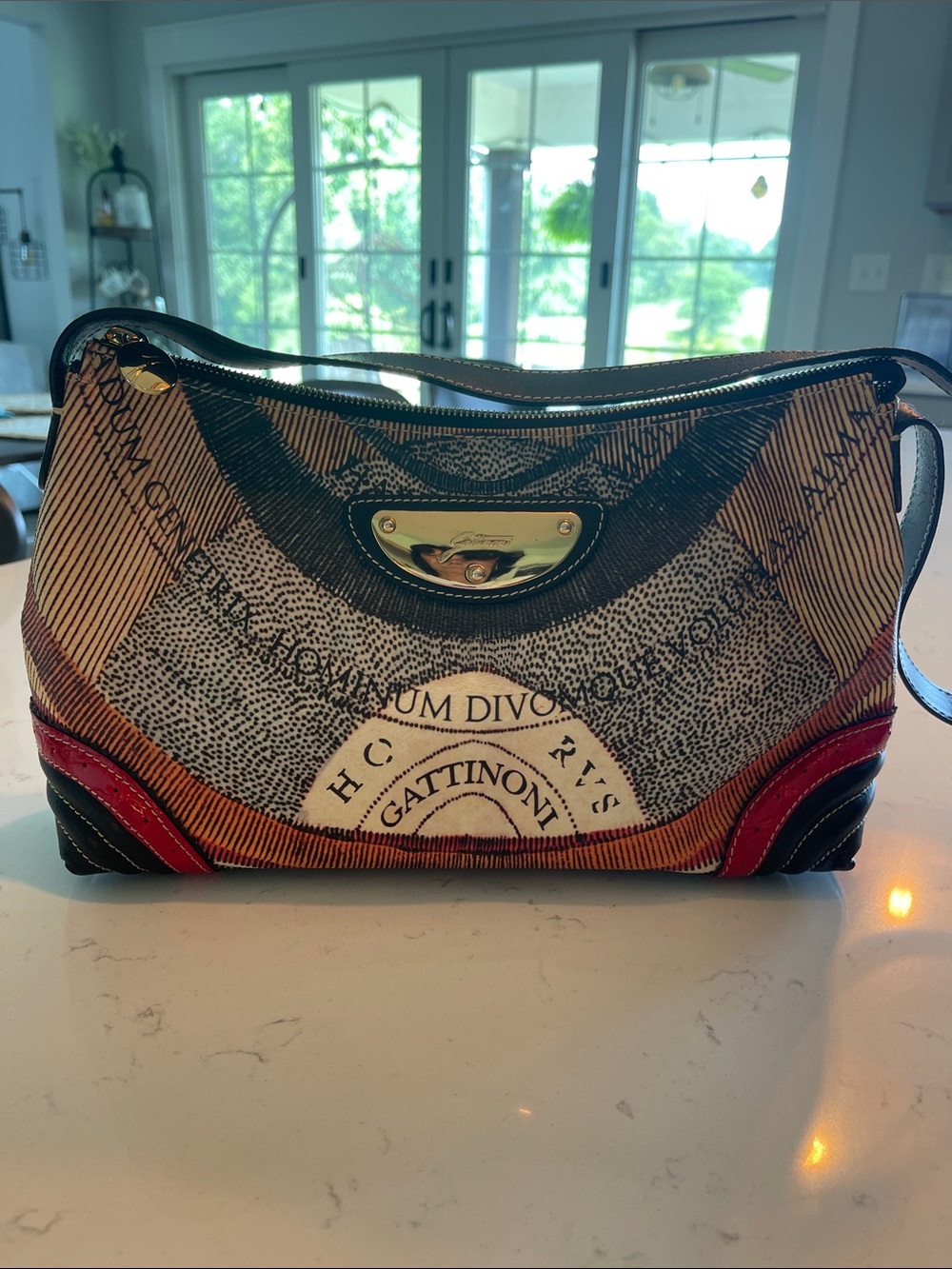 Gattinoni Planetarium Iconic Map Print Shoulder Bag